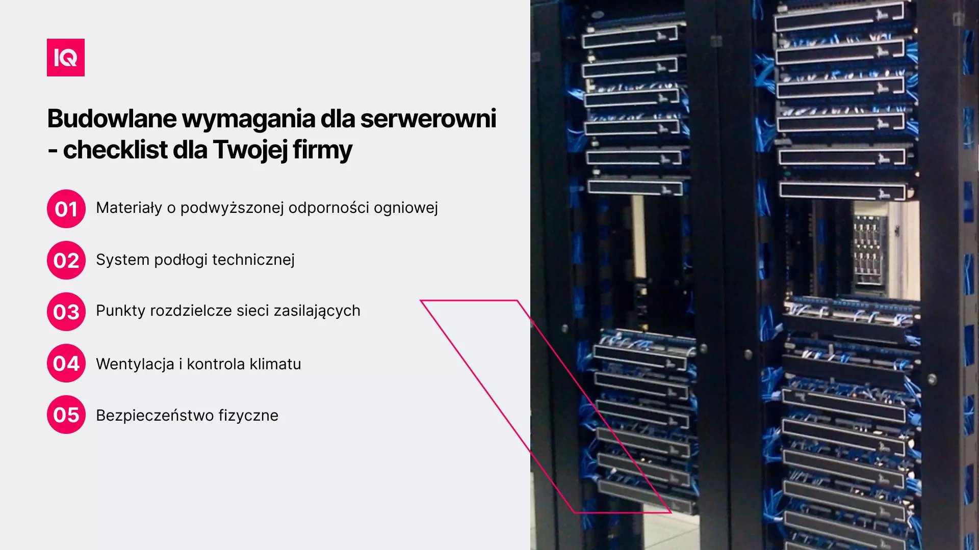 Budowlane wymagania dla serwerowni