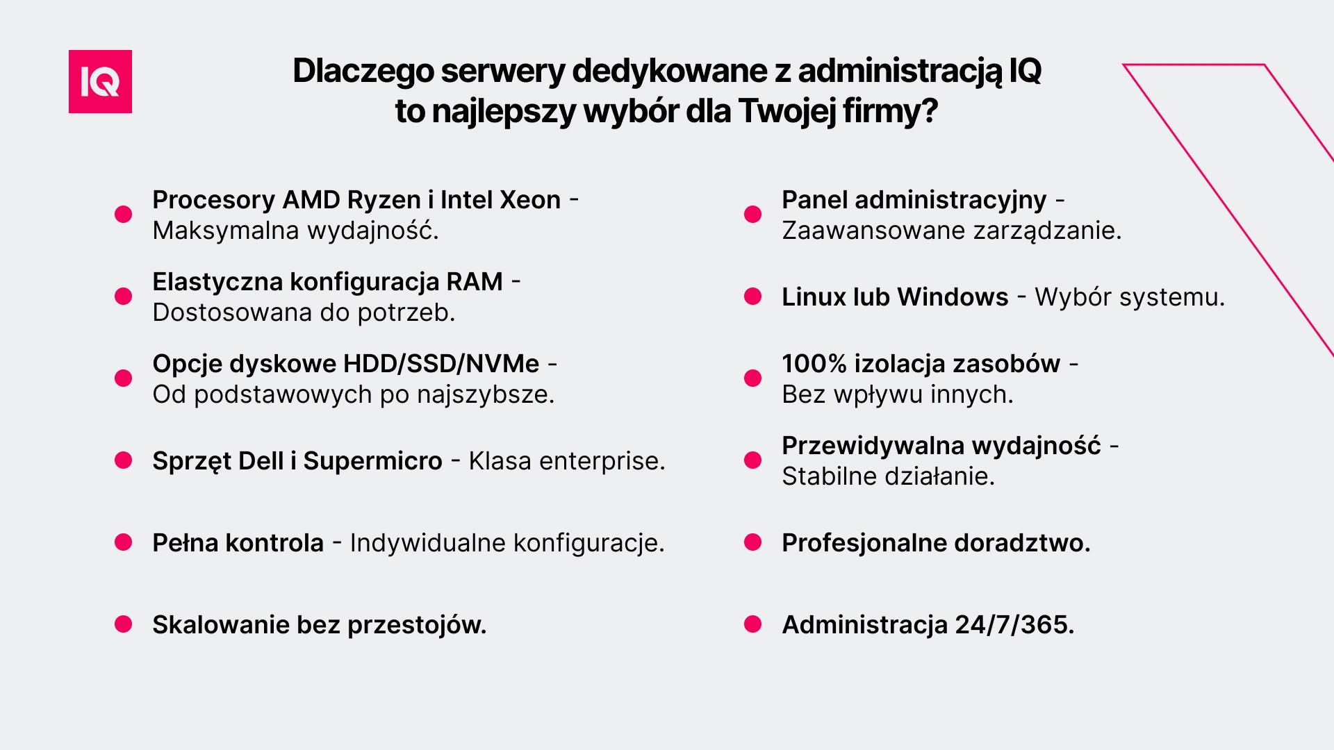 Dlaczego serwery dedykowane z administracją IQ to najlepszy wybór dla Twojej firmy