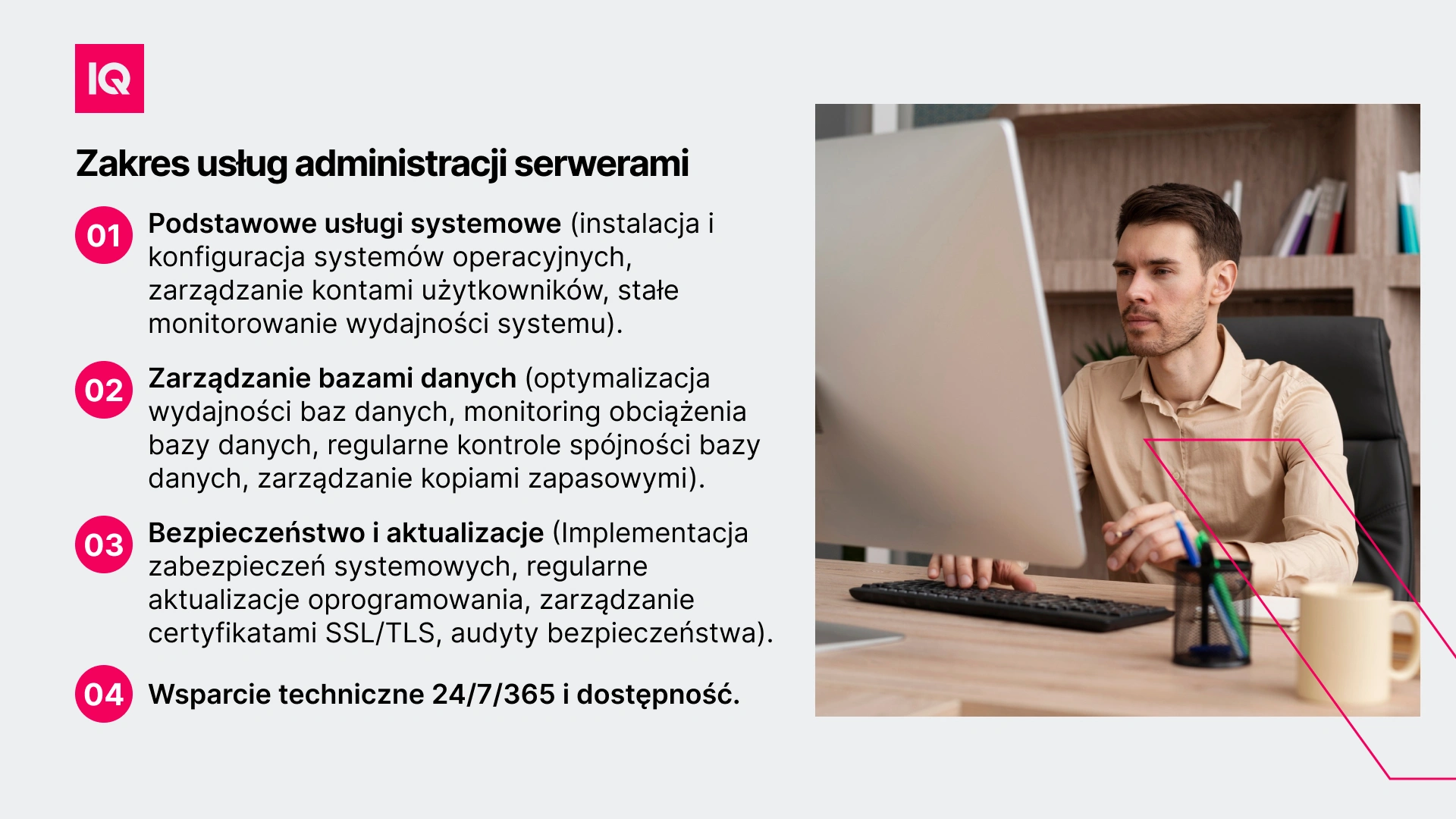 Zakres usług administracji serwerami