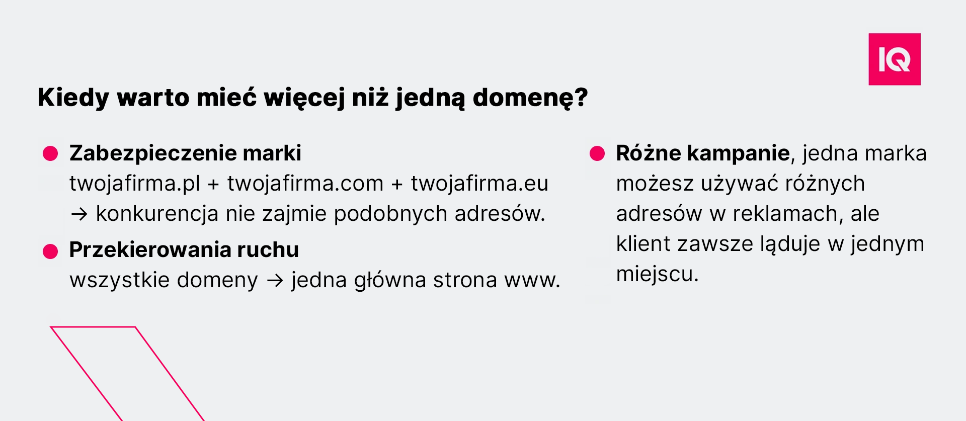 Kiedy warto mieć więcej niż jedną domenę? Kiedy warto mieć więcej niż jedną domenę?